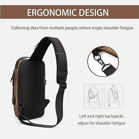 Men S Waterproof Motorcycle Chest Bag - Anti-Theft Shoulder Bag Oxford Fabric, Multifunctional For Hiking Outdoor Activities, Outdoor Shoulder Bag Versatile Carryall Durable Oxford Fabric